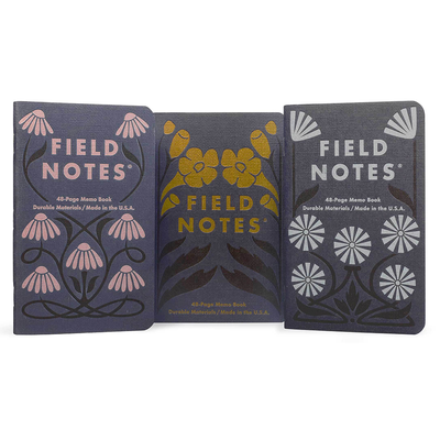 Field Notes Fall Flowers Lined Notebooks, 3 pk