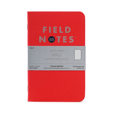 Field Notes Fifty Graph Paper Memo Book 3 Pack, Image 1