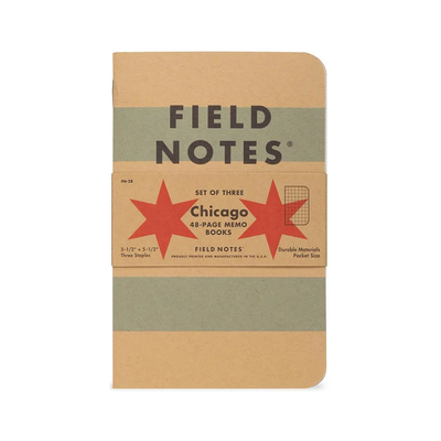 Carnet de notes de terrain, édition Home Town Chicago, 3 paquets - Papier quadrillé