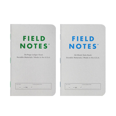 Field Notes Quarterly Edition Index Ledger & Date Book, 2 Pack