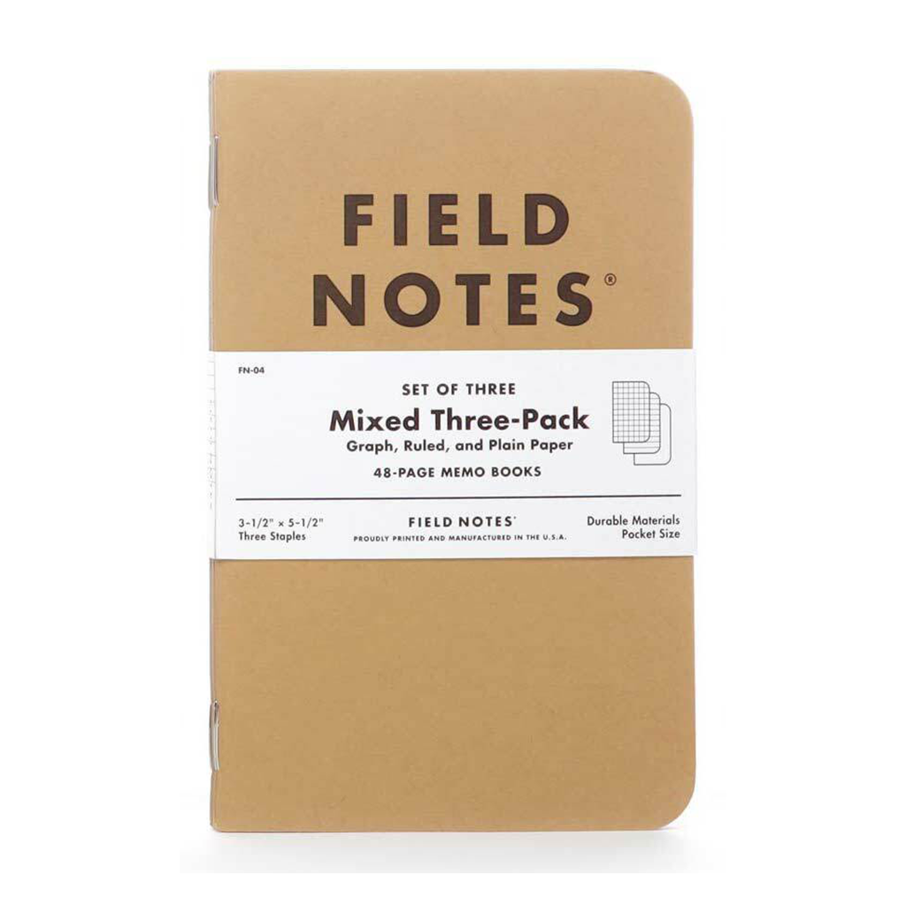 Field Notes Kraft Mixed Memo Book 3 Pack, Image 1