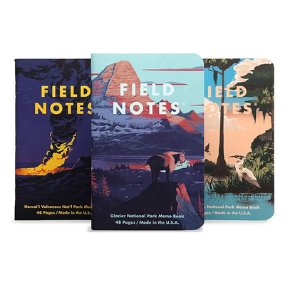 National Park Series F Graph Memo Book, 3 Pack