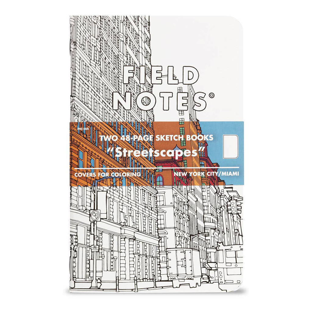 Cuaderno de bocetos de paisajes urbanos de Field Notes, paquete de 2 - Nueva York + Miami