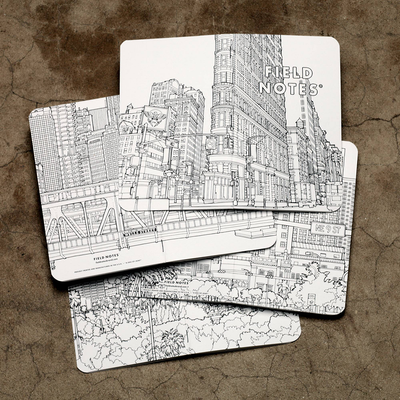 Carnet de croquis de paysage urbain, notes de terrain, lot de 2 - New York + Miami