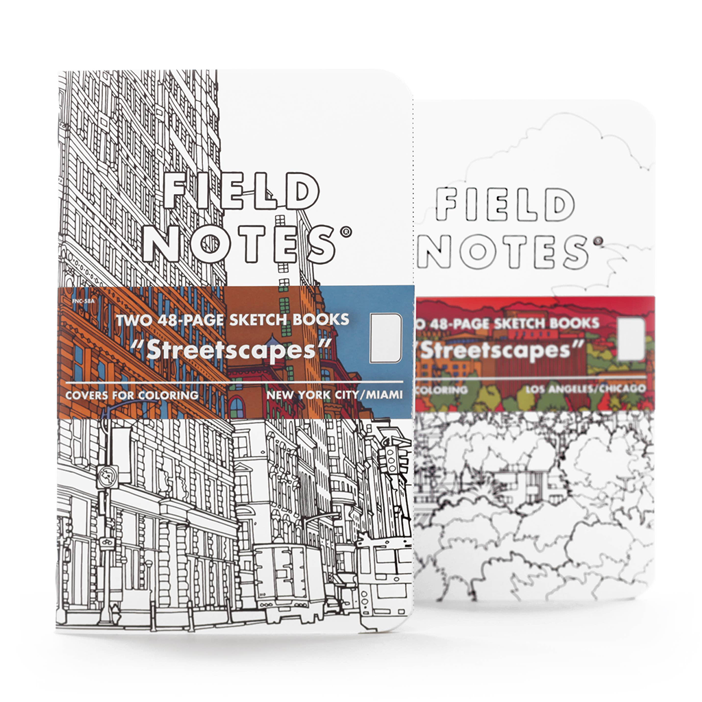 Carnet de croquis de paysage urbain, notes de terrain, lot de 2 - New York + Miami