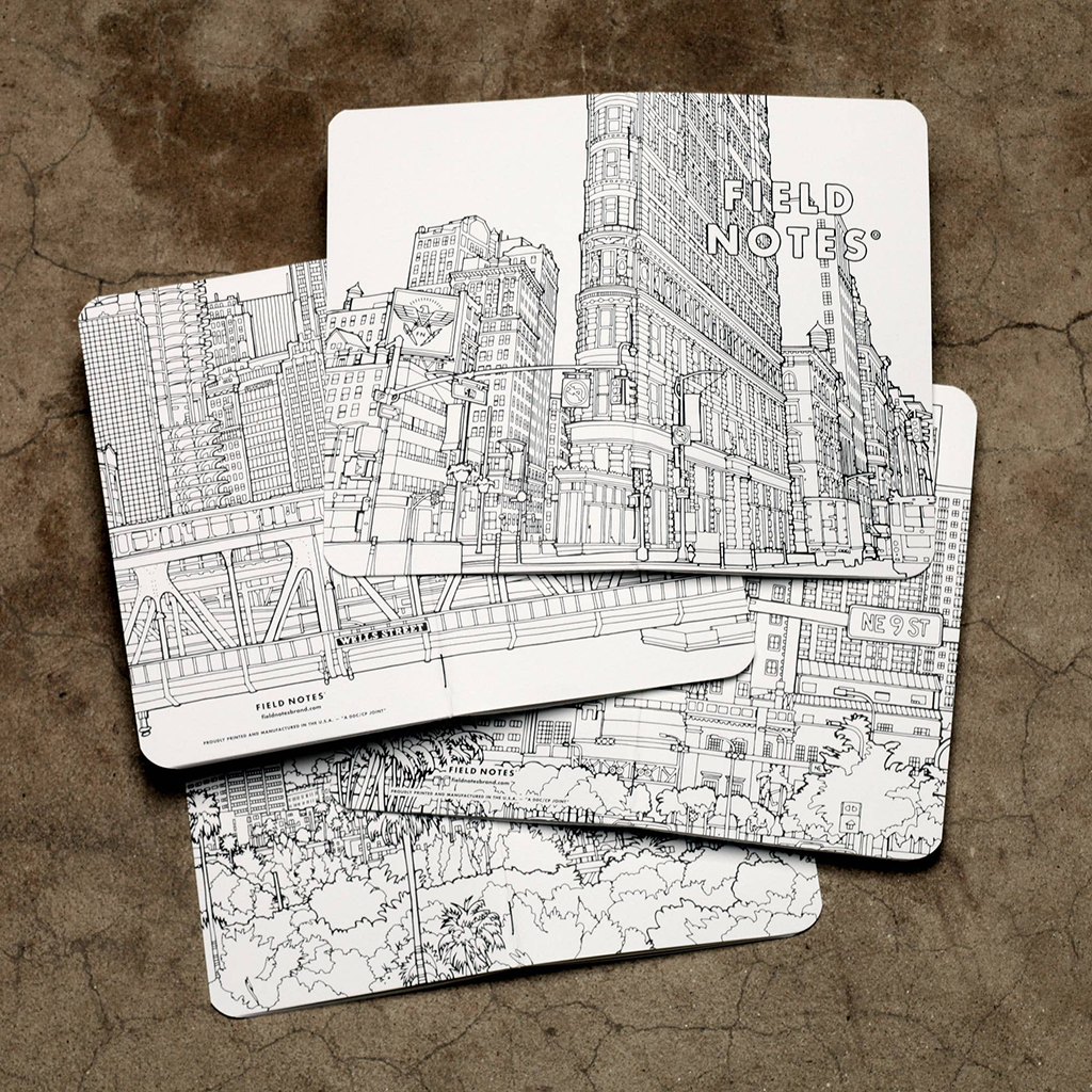 Carnet de croquis Field Notes Streetscapes B, lot de 2 - Los Angeles + Chicago