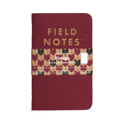 Field Notes Vintage Dot-Grid Notebooks, 3 pk