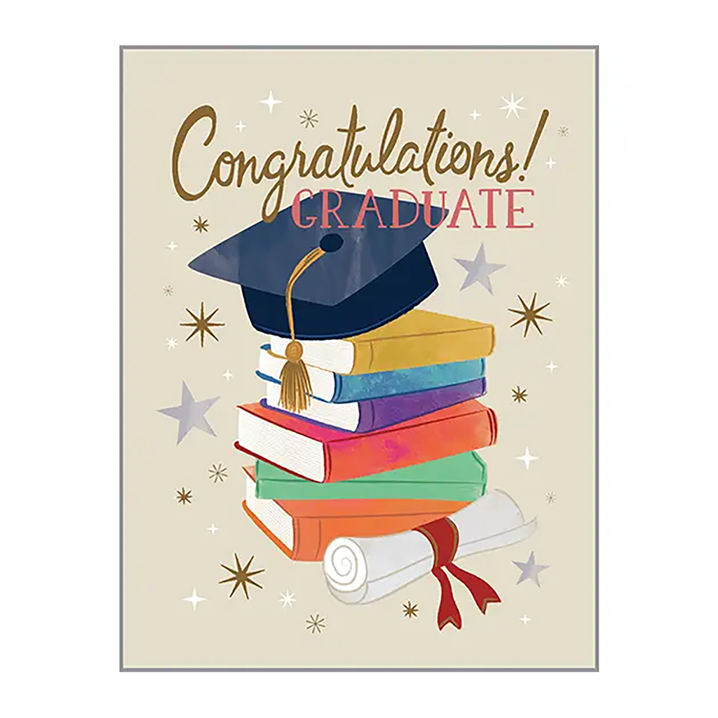 Book Stack Graduation Card Book Stack Graduation Card