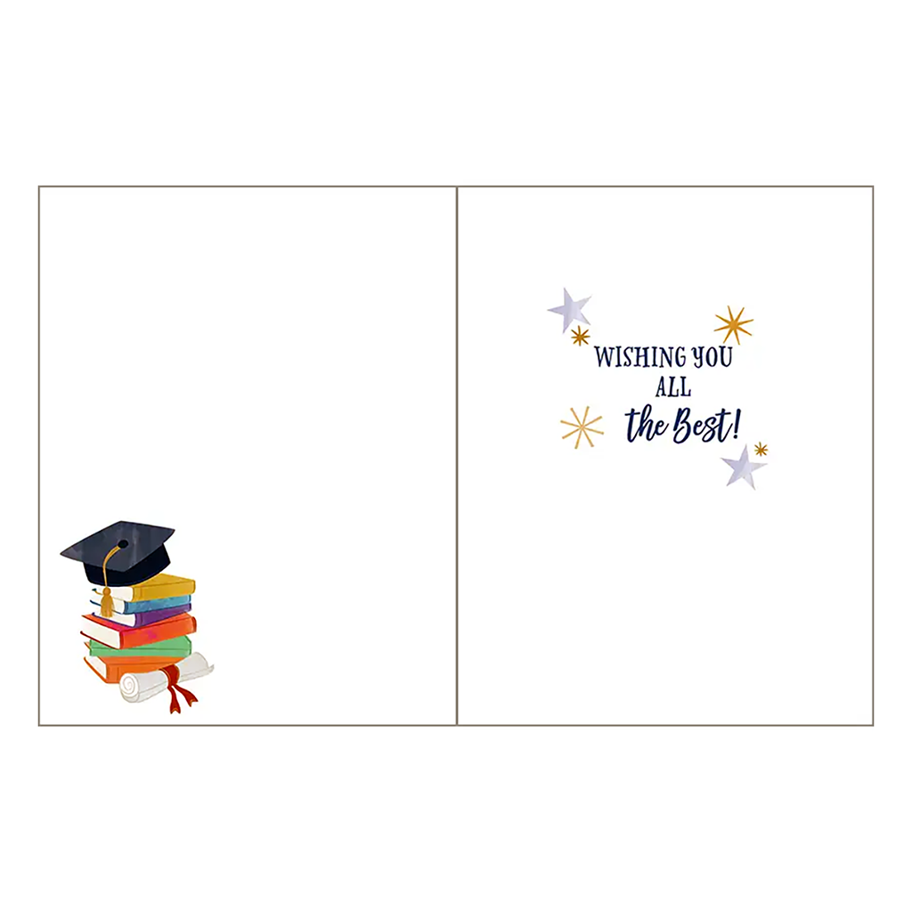 Book Stack Graduation Card