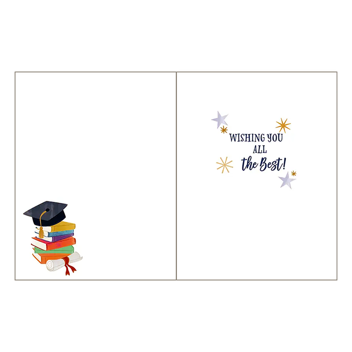 best grad cards Book Stack Graduation Card