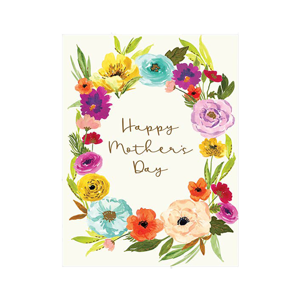 Floral Wreath Mother's Day Card