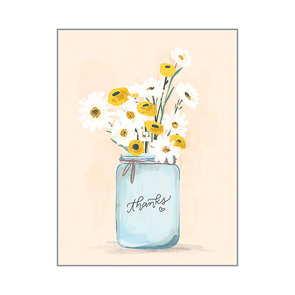 Jar of Daisies Blank Note Card