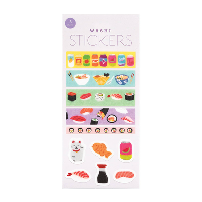 Girl of All Work Asian Foods Washi Stickers Sheet