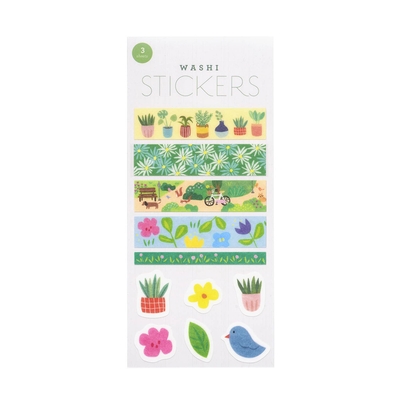 Girl of All Work Floral Washi Sticker Sheet