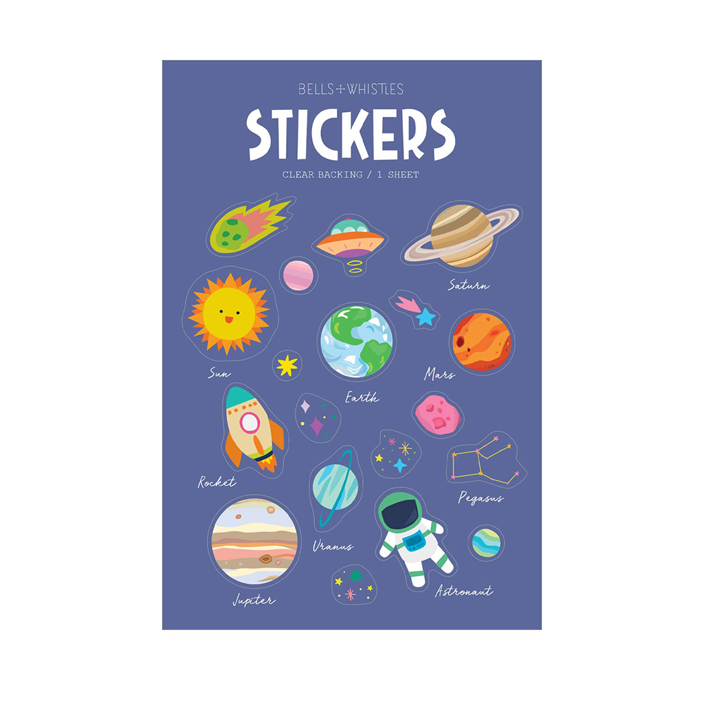 Planets Clear Stickers