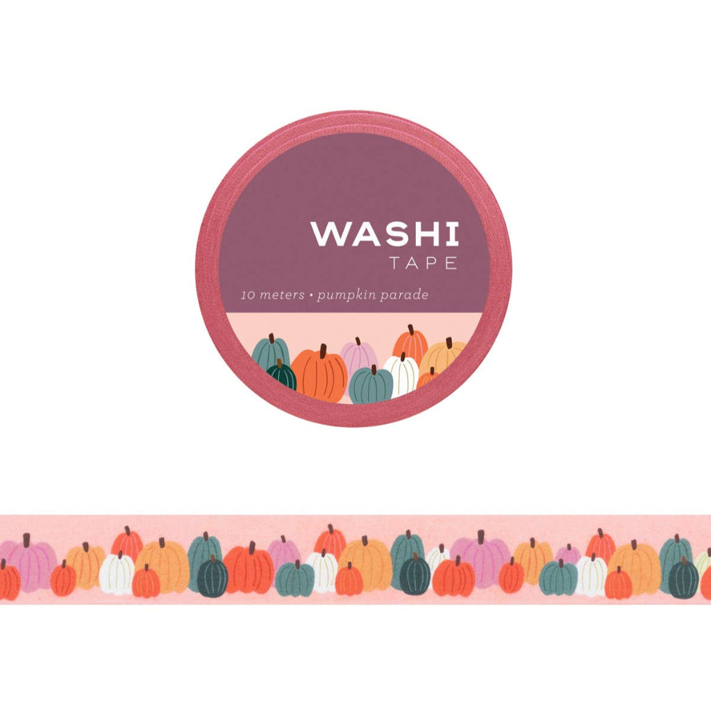Washi tape with pumpkin design on a white background