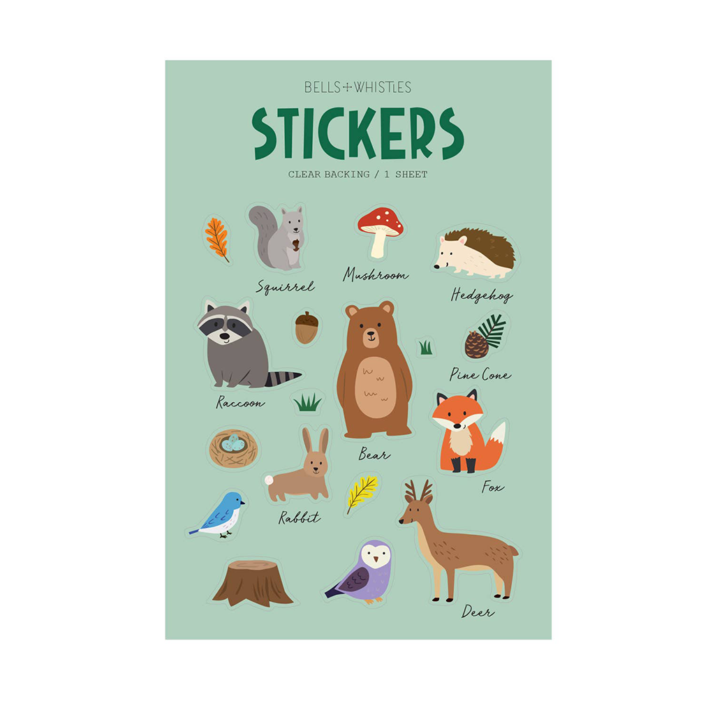 Girl of All Work Woodland Animals Clear Sticker Sheet