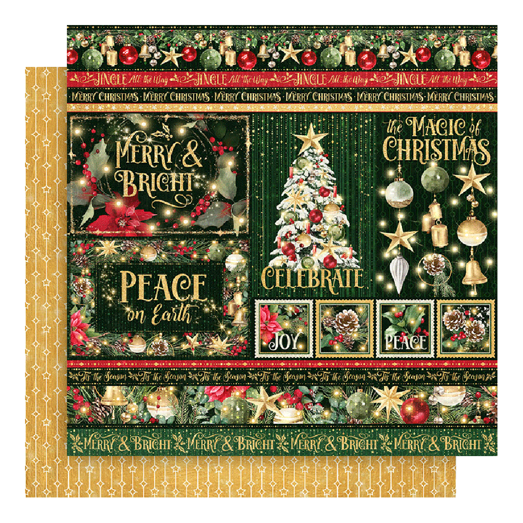 Graphic 45 Celebrate Peace Cardstock Sheet, 12"x12"