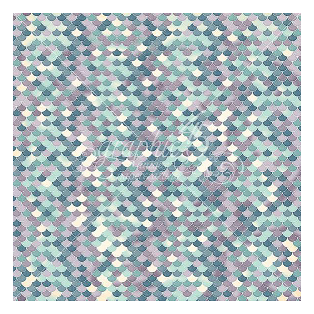 Feuille de papier pour scrapbooking Graphic 45, 12 x 12, Born To Be A Mermaid