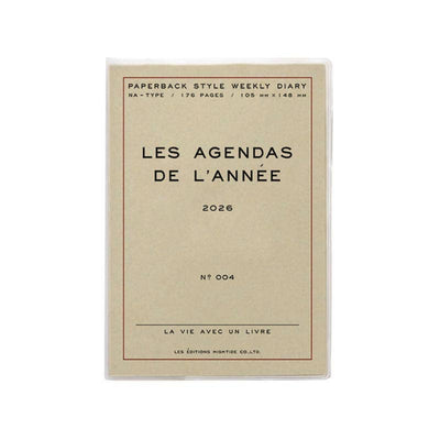 Hightide 2026 Weekly Planner Poche, A6 - Brown