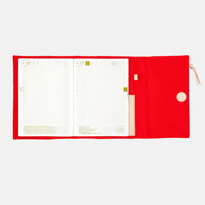 Hobonichi Techo 2025 Housse Cousin, A5 – Tragen : Noir