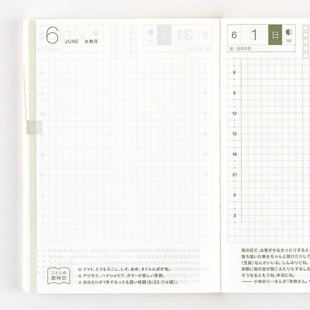 Hobonichi Techo 2025 Original Book, A6 - April Start (Japanese)