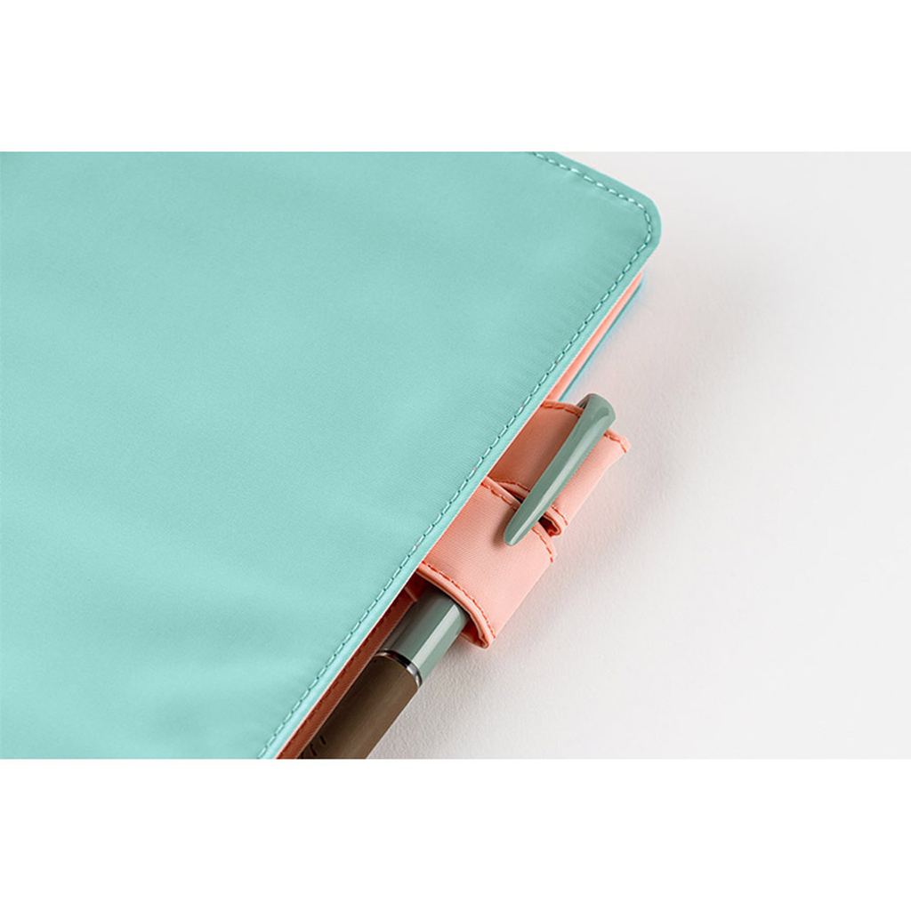 Couverture de livre Hobonichi Life, grande, couverture bleu clair/rose | EN MAGASIN UNIQUEMENT