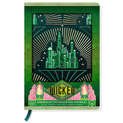 Decorative journal with 'Wicked' design on a green background