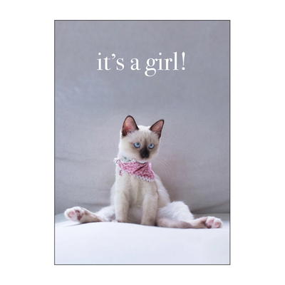 It's A Girl! New Baby Card