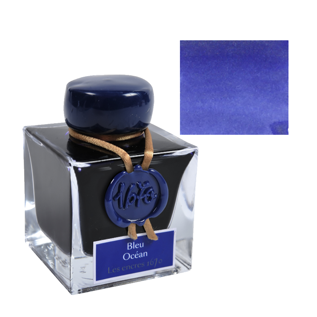 Jacques Herbin 1670 Fountain Pen Ink, 50ml - Bleu Ocean