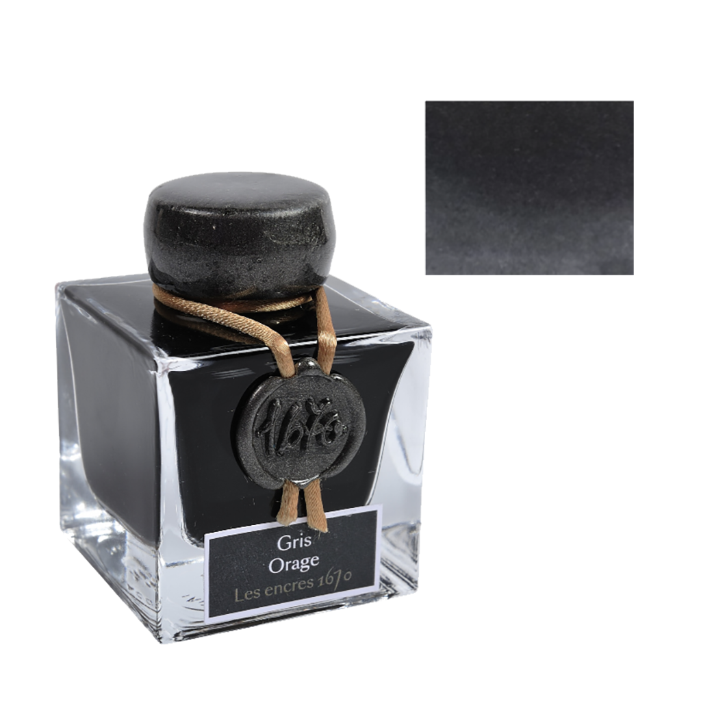 Jacques Herbin 1670 Fountain Pen Ink, 50ml - Stormy Grey