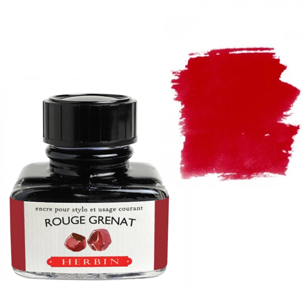 Jacques Herbin Fountain Pen Ink Bottle and Swatch