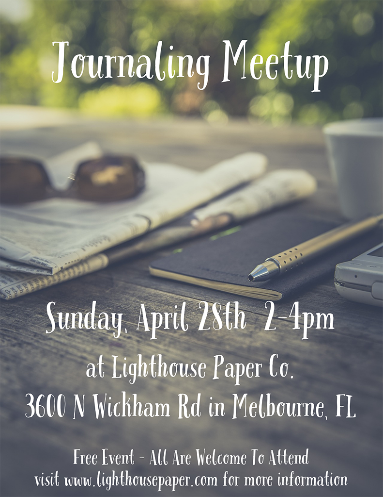 Sun. April 28th, 2 PM  Journal & Planner Meetup