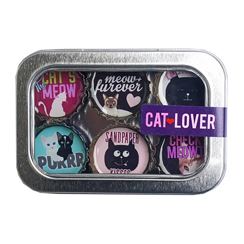 Aimant pour amoureux des chats - Pack de six