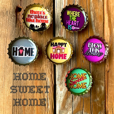 Aimants Home Sweet Home - Paquet de six