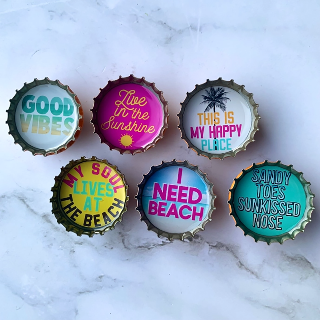 I Need Beach Bottle Cap Magnet Set