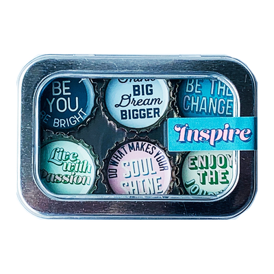 Inspire Bottle Cap Magnet Set