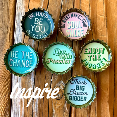 Inspire Bottle Cap Magnet Set