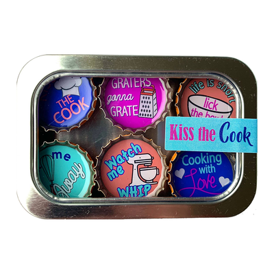 Aimant Kiss The Cook - Paquet de six