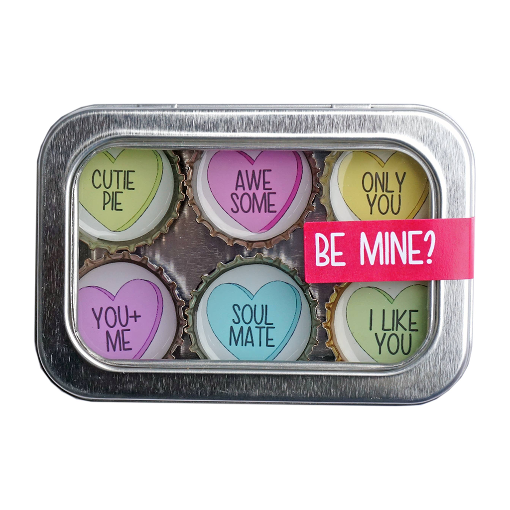 Valentine's Day Bottle Cap Magnet Set