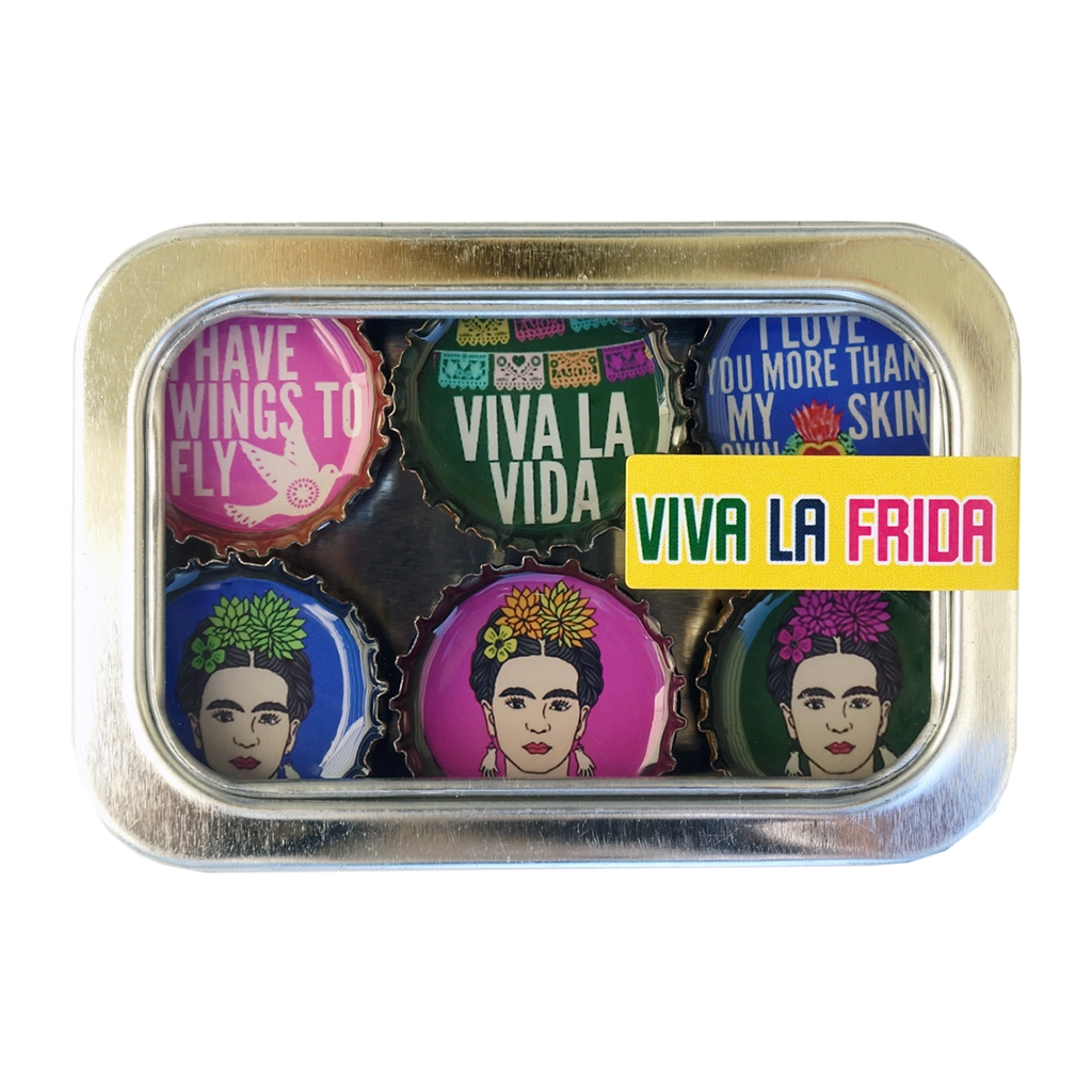 Viva La Frida Bottle Cap Magnet Set