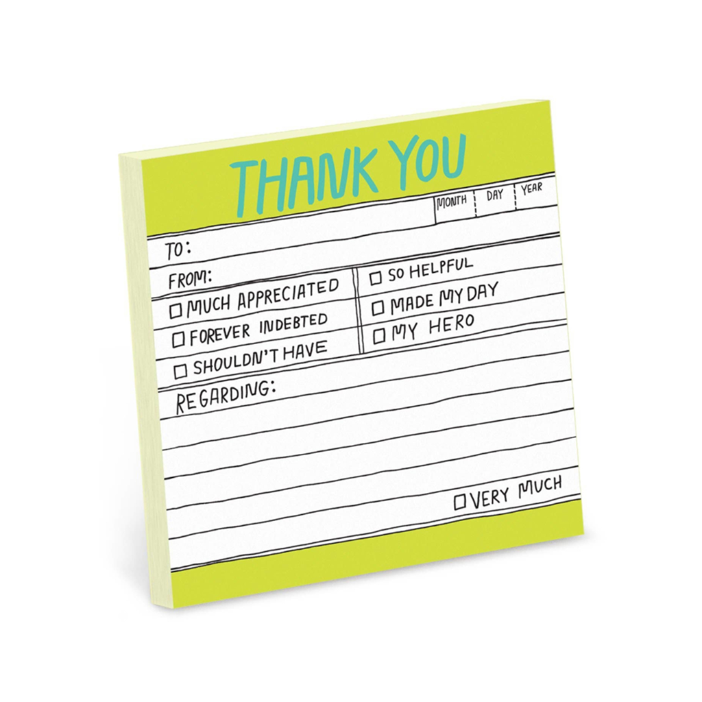 Knock Knock Hand-Lettered Thank You Sticky Notes