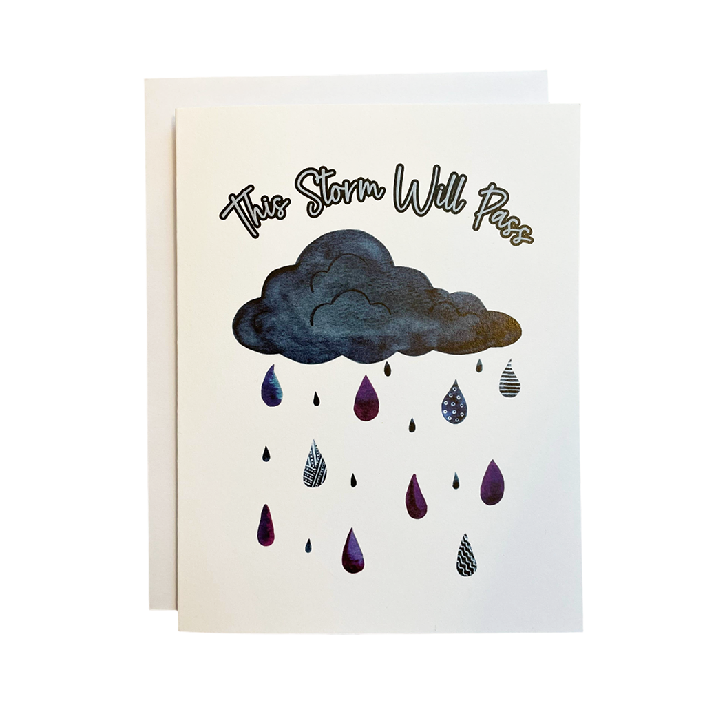 This Storm Will Pass Watercolor Greeting Card