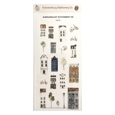 Kuboandlucy Houses Washi Sticker Sheet