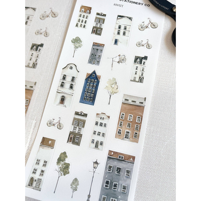 Kuboandlucy Houses Washi Sticker Sheet