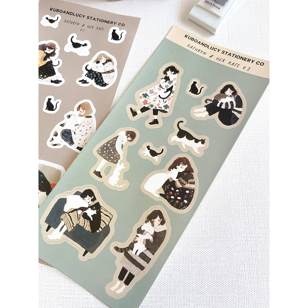 Kuboandlucy Kathryn and her Kat Sticker Sheet, Version 2