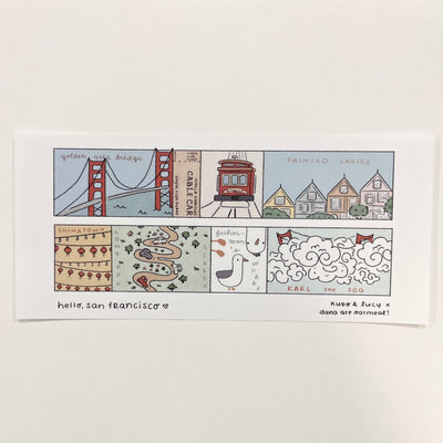 Kuboandlucy x Dana ate Oatmeal Hello San Francisco Sticker Sheet