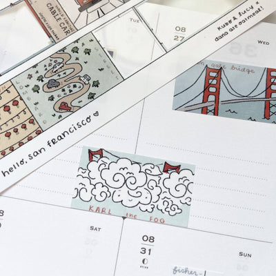 Kuboandlucy x Dana ate Oatmeal Hello San Francisco Sticker Sheet