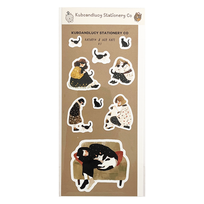 Kuboandlucy Kathryn and her Kat Sticker Sheet, Version 1