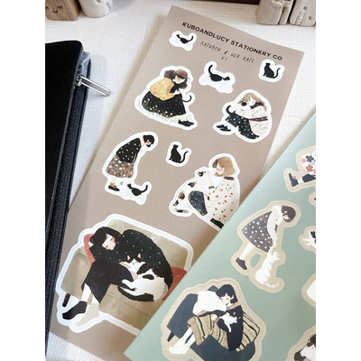 Kuboandlucy Kathryn and her Kat Sticker Sheet, Version 1